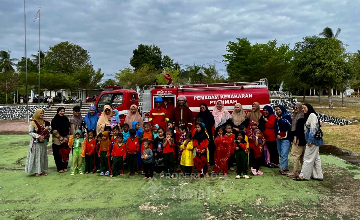 Melalui Tim Rescue dan Pemadam Kebakaran (Damkar) Division Area Kundur, perusahaan ini memberikan edukasi sekaligus simulasi pencegahan dan penanggulangan bahaya kebakaran kepada pelajar PAUD Stania Madani, Kamis (29/1/2026).(Foto: Istimewa)