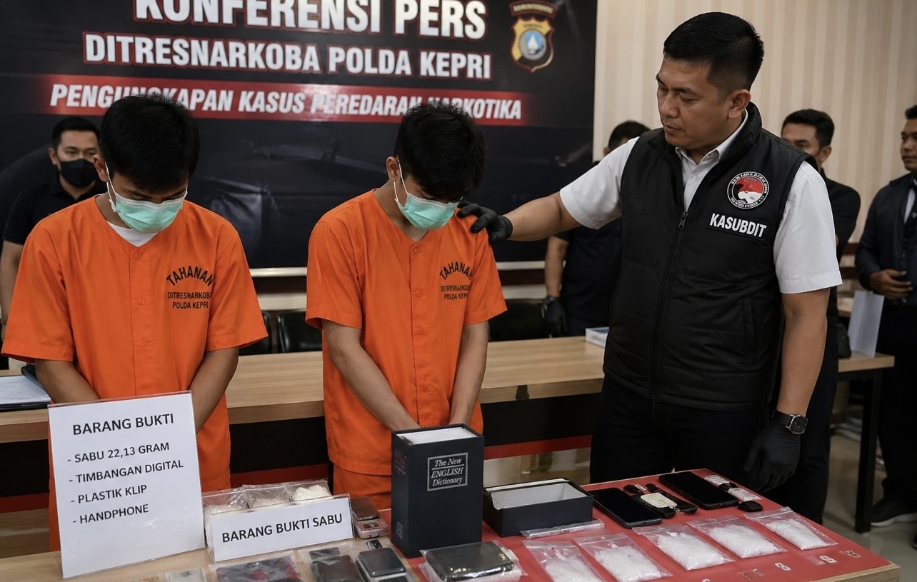 Tim Ditresnarkoba Polda Kepri menerima laporan masyarakat, empat orang berhasil diamankan dalam operasi penangkapan kasus narkotika, Kamis (23/4/2026).(Foto: Istimewa)

