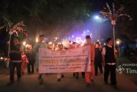 PT Timah (Persero) Tbk, kembali menunjukkan komitmennya dalam mendukung kegiatan sosial, keagamaan, dan pelestarian budaya masyarakat di wilayah operasional perusahaan, dengan melaksanakan doa bersama, pawai obor, dan khataman Al-Qur'an massal dalam rangka memperingati Tahun Baru Islam 1 Muharam 1448 Hijriah.(Foto: Istimewa)