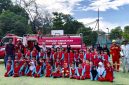 puluhan siswa TK Negeri Bina Permata Perayun, Kecamatan Kundur Utara, Kabupaten Karimun, antusias mengikuti edukasi kebakaran dari PT Timah (Persero) Tbk.(Foto: Istimewa)
