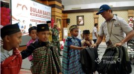 Menyambut ulang tahun ke-50, PT Timah Tbk menebar kebaikan lewat gelaran Bulan Bakti, “Timah untuk Rakyat" di Wisma Timah Kundur, yang langsung diserbu warga lewat berbagai aksi sosial dan layanan kesehatan gratis, Selasa (4/8/2026).(Foto: Istimewa)
