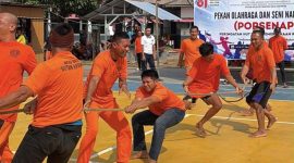 Menyambut Hari Kemerdekaan Republik Indonesia ke-81, Rumah Tahanan Negara (Rutan) Kelas IIB Tanjungbalai Karimun menyulap suasana rutan menjadi penuh energi dan keceriaan lewat pembukaan Pekan Olahraga dan Seni (Porseni), Jumat (7/8/2026).(Foto: Izar)