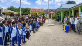 Melalui Bank Sampah Lanjut Bestari, PT Timah Tbk sulap cara pandang siswa SDN 009 Kundur Barat dalam memilah dan mengelola sampah.(Foto: Istimewa)