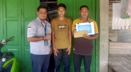 Program: PT Timah (Persero) Tbk menyalurkan bantuan dana pendidikan melalui program Tanggung Jawab Sosial dan Lingkungan (TJSL/CSR).(Foto: Istimewa)