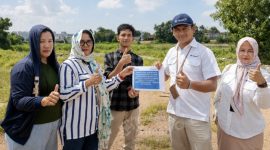 PT Timah (Persero) Tbk, menyalurkan bantuan pembangunan Rumah Doa Gereja Methodist Indonesia (GMI) Jemaat Pos Wesley di Desa Sukamaju, Kelurahan Sungai Pasir, Kabupaten Karimun. Dukungan tersebut bertujuan untuk mempercepat penyelesaian fasilitas keagamaan serta menunjang kegiatan sosial dan pembinaan warga di sekitar kawasan operasional perusahaan.(Foto: Istimewa)
