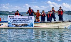 PT Timah Restocking 1.000 Bibit Kepiting Bakau di Perairan Kundur, Dukung Ekosistem Pesisir